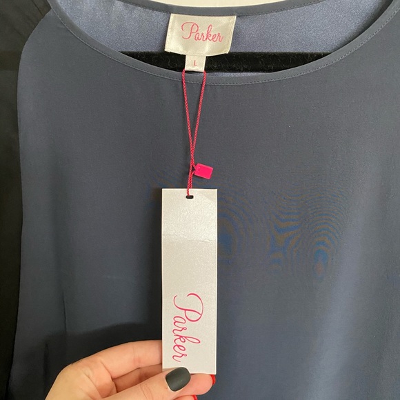 Parker Silk Bateau Blouse - size L - Picture 4 of 4